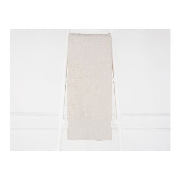 Kremowobiały ręcznik ręcznik z włókien bambusowych Edith, 90x150 cm