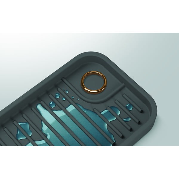 Szary silikonowy organizer do zlewu – Metaltex-image-3