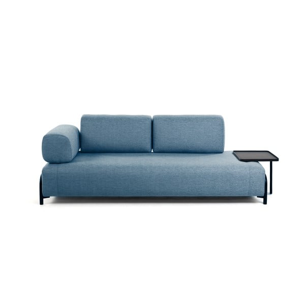 Niebieska sofa ze stolikiem Kave Home Compo