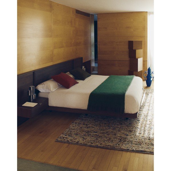 Brązowe łóżko dwuosobowe z litego drewna brzozowego ze stelażem 160x200 cm Norlen – Kave Home-image-1