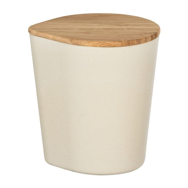 Beżowy pojemnik z bambusową pokrywą Wenko Derry, 750 ml-image-1