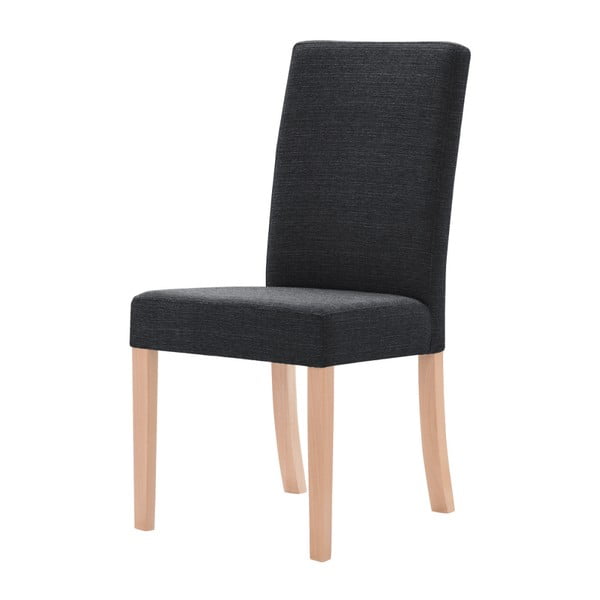 Ciemnoszare krzesło z brązowymi nogami Ted Lapidus Maison Tonka