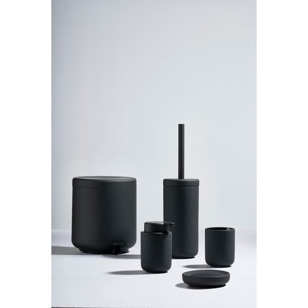 Czarny kamionkowy kubek na szczoteczki do zębów Ume − Zone-image-1