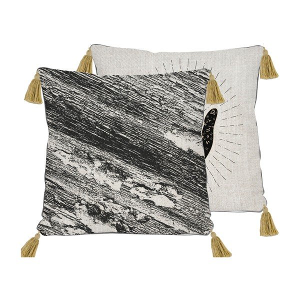 Czarno-beżowa poduszka Madre Selva Hand, 45x45 cm-image-2