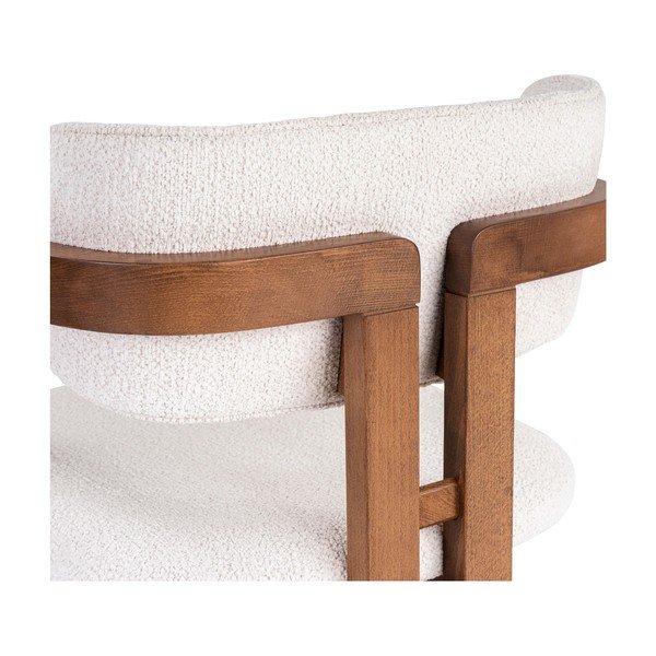 Biały fotel jadalniany z podłokietnikami Toscana – Kalune Design-image-4