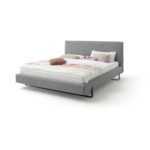 Szare tapicerowane łóżko dwuosobowe bez stelaża 180x200 cm La Gomera – Meise Möbel-image-4