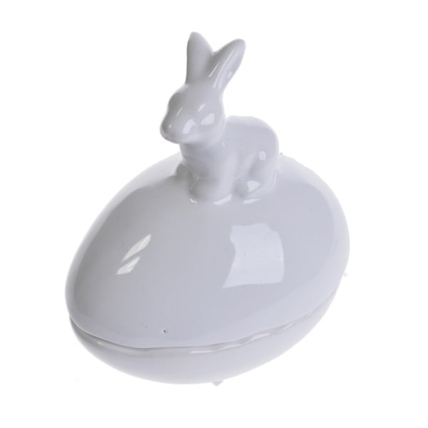 Biały pojemnik dekoracyjny Ewax Bunny Ride