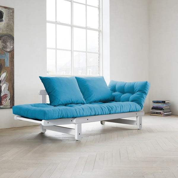 Sofa rozkładana Karup Beat White/Horizon Blue
