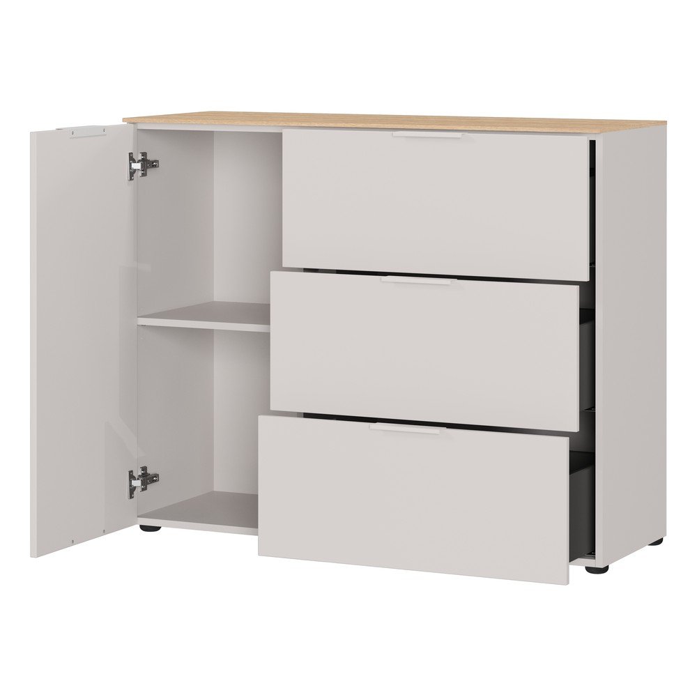 Kremowa szafka z matowym wykończeniem 109x98x40 cm Savoca – Germania (zdjęcie 4)