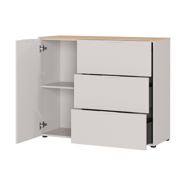 Kremowa szafka z matowym wykończeniem 109x98x40 cm Savoca – Germania-image-4