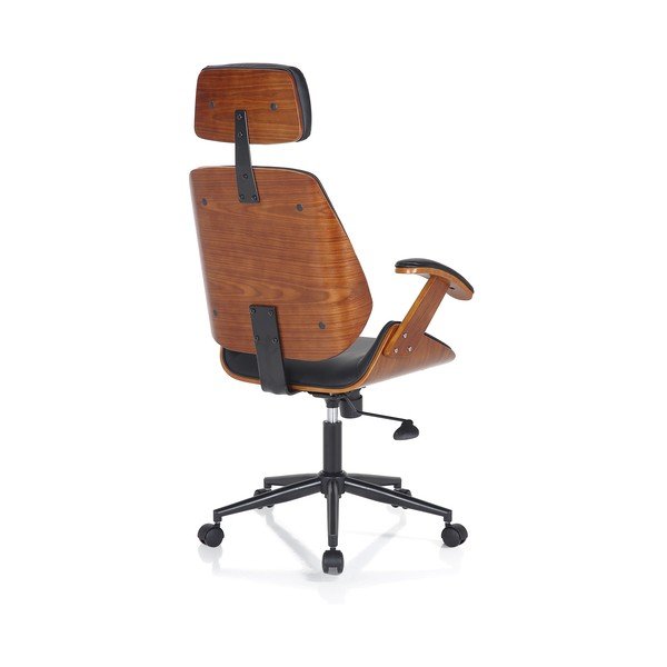 Czarne krzesło biurowe z imitacji skóry Visby – Tomasucci-image-4