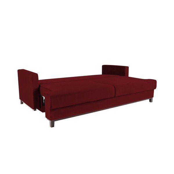 Czerwona 3-osobowa sofa rozkładana Melart Frederic-image-3