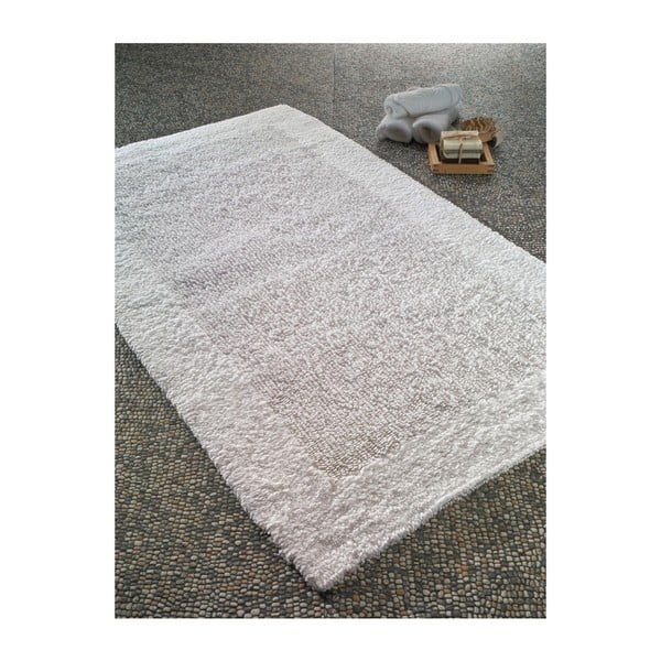 Biały dywanik łazienkowy Confetti Bathmats Natura HEavy, 55x60 cm