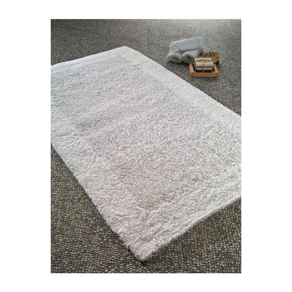 Biały dywanik łazienkowy Confetti Bathmats Natura Heavy, 60x100 cm