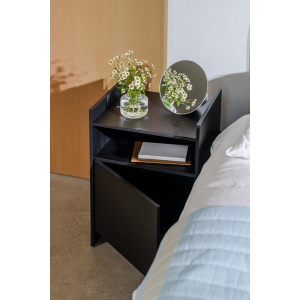Czarna szafka nocna z półką Toopt – noo.ma-image-3
