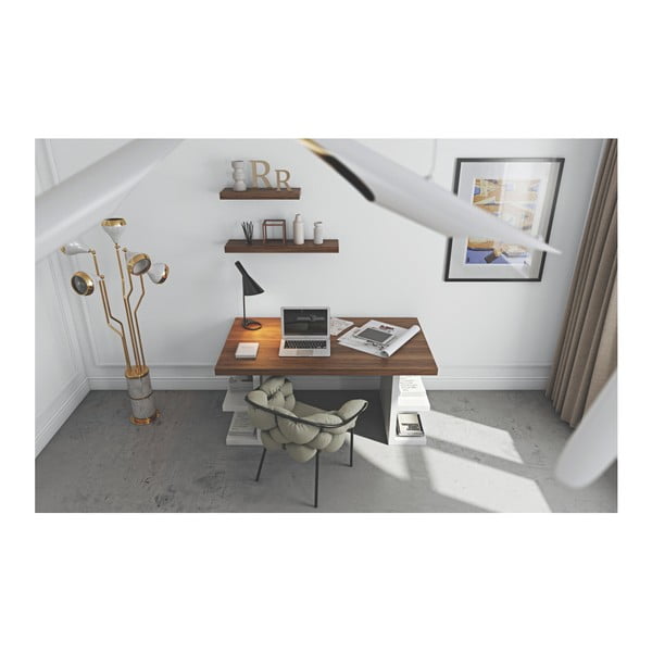 Półka z fornirem orzechowym TemaHome Balda, dł. 90 cm-image-3