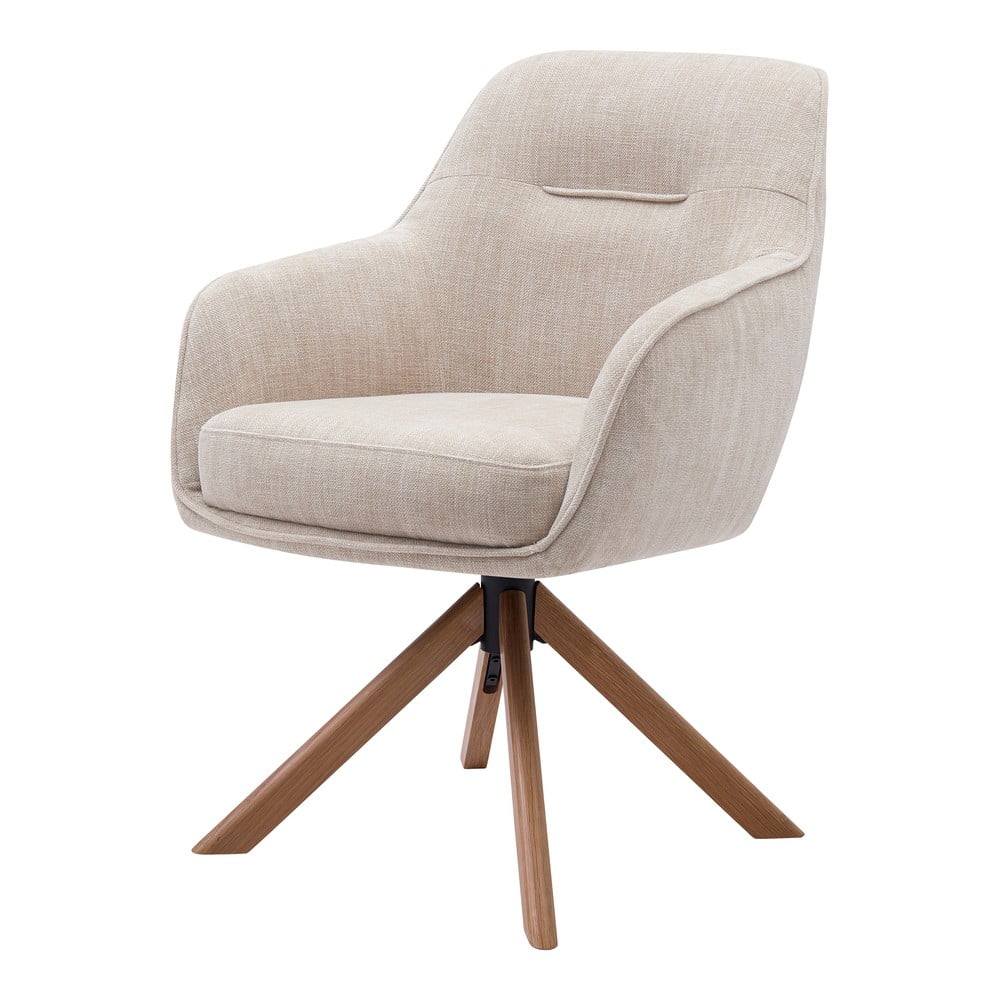 Kremowe tapicerowane fotele jadalniane zestaw 2 szt. Avola – Unique Furniture (zdjęcie 5)