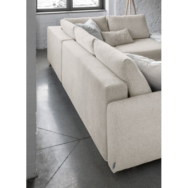 Beżowa rozkładana sofa w kształcie litery "U" Miuform Scandic Lagom, prawostronna-image-4
