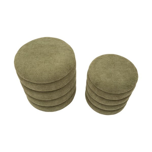 Pufy zestaw 2 szt. w kolorze khaki Nordic Style – Mauro Ferretti-image-2