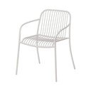 Jasnoszare metalowe krzesło ogrodowe Yua Wire – Blomus
