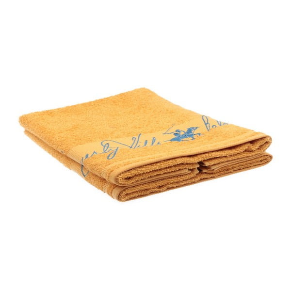 Zestaw 2 żółtych ręczników Beverly Hills Polo Club Tommy Yazi, 50x100 cm