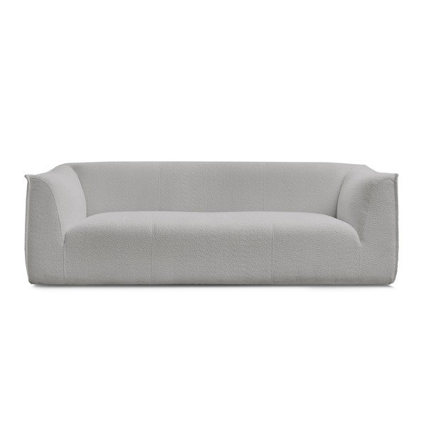 Jasnoszara sofa z materiału bouclé 242 cm Giorgia – Bobochic Paris