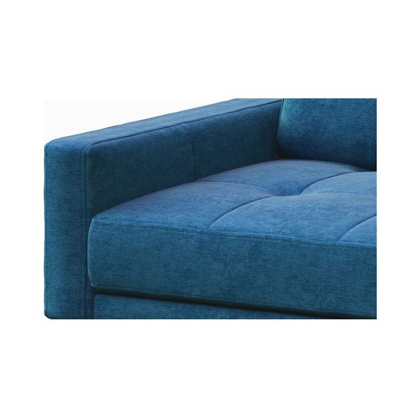Niebieski fotel z drewnianymi nogami MESONICA Musso Tufted-image-3