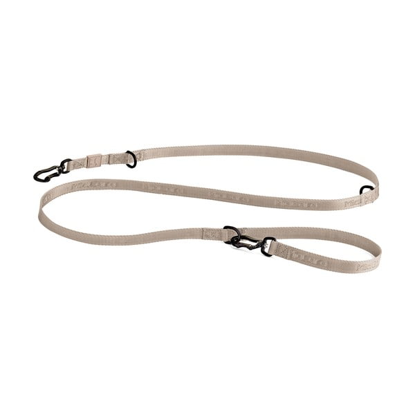 Beżowa smycz przepinana długość 200 cm Modena Greige 20 mm – MiaCara