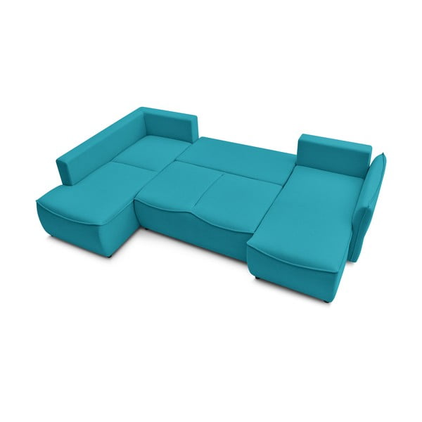 Turkusowy rozkładany narożnik (lewostronny) Leon – Bobochic Paris-image-4