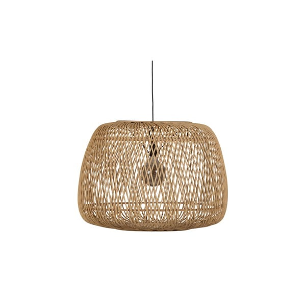 Naturalna lampa wisząca z bambusu WOOOD Moza, ø 70 cm
