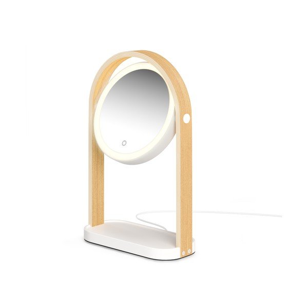 Lustro z drewnianą ramą (powiększenie 10x) kosmetyczne 12x38 cm Bellwood – Umbra