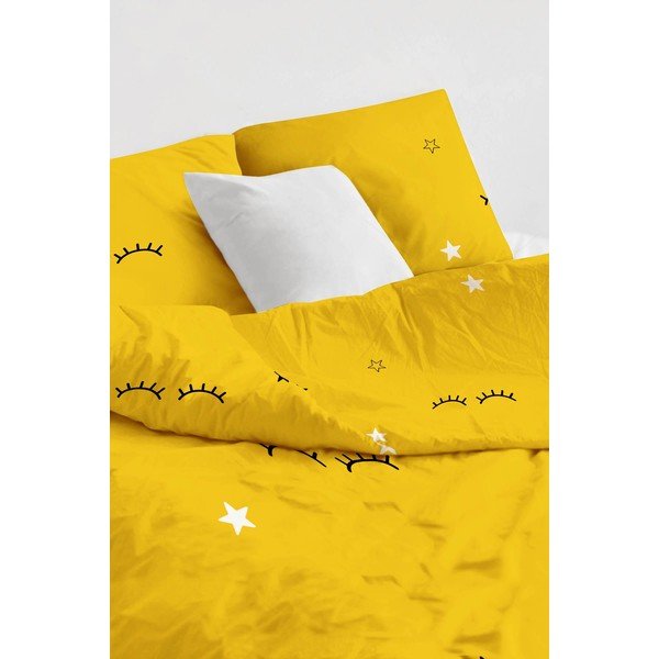 Żółta pościel dziecięca jednoosobowa 140x200 cm Dide – Mijolnir-image-2