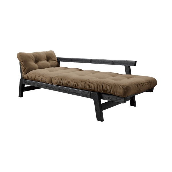 Sofa rozkładana z brązowym obiciem Karup Design Step Black/Mocca-image-3