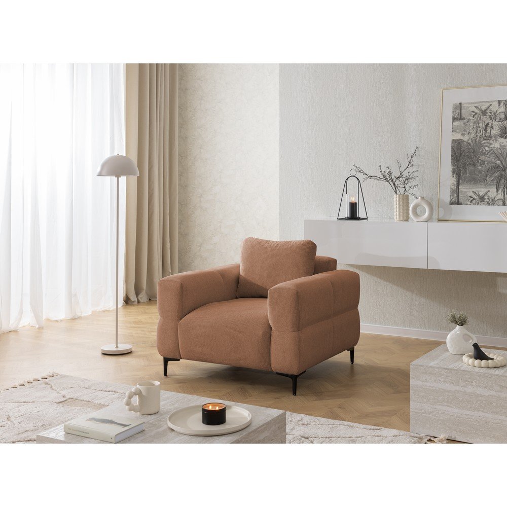 Fotel w kolorze terakoty Helio – Ropez (zdjęcie 9)