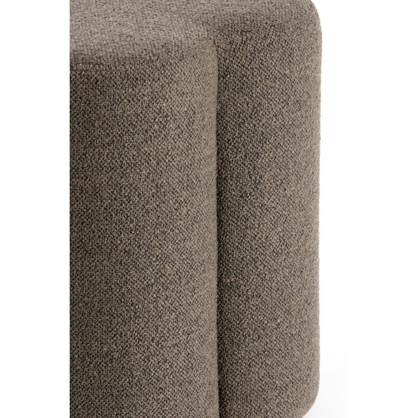 Brązowy puf z materiału bouclé Nalani – Light & Living-image-1