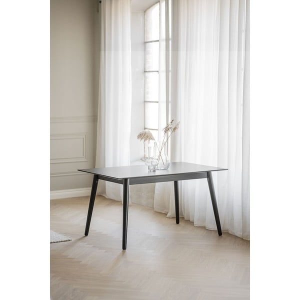 Czarny stół do jadalni Rowico Lotta, 140x90 cm-image-2