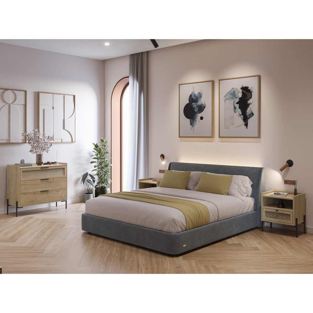 Niska komoda w dekorze dębu 90x80 cm Inca – Marckeric (zdjęcie 4)