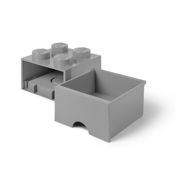 Szary kwadratowy pojemnik LEGO®-image-2