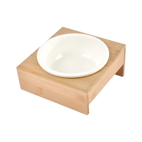 Bambusowa miska ze stojakiem dla psów ø 16 cm – Love Story