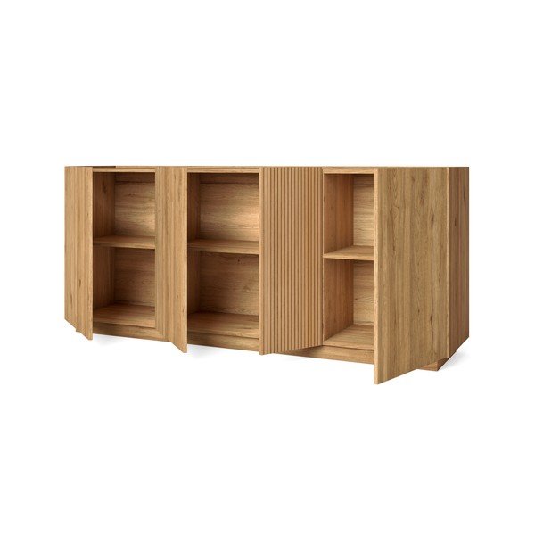 Niska komoda w dekorze dębu 181x78 cm Rayana – Marckeric-image-4