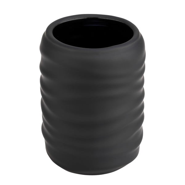 Czarny kubek na szczoteczki do zębów ceramiczny Illana – Wenko-image-2