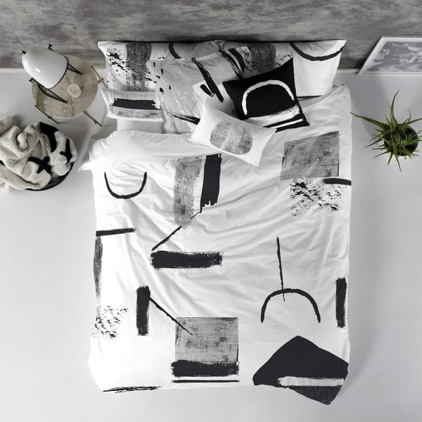 Bawełniana poszwa na kołdrę Blanc Shapes, 200x200 cm-image-2