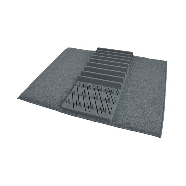 Szara plastikowa podkładka do naczyń 50x38 cm – Homéa