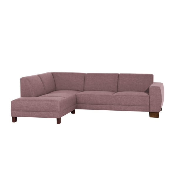 Różowa sofa narożna lewostronna Max Winzer Blackpool