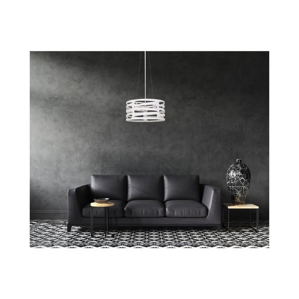 Biała lampa wisząca z metalowym kloszem Marisa – GTV-image-1