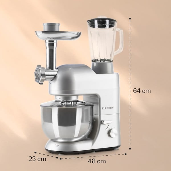 Szary wielofunkcyjny robot kuchenny Klarstein Lucia Argentea-image-2