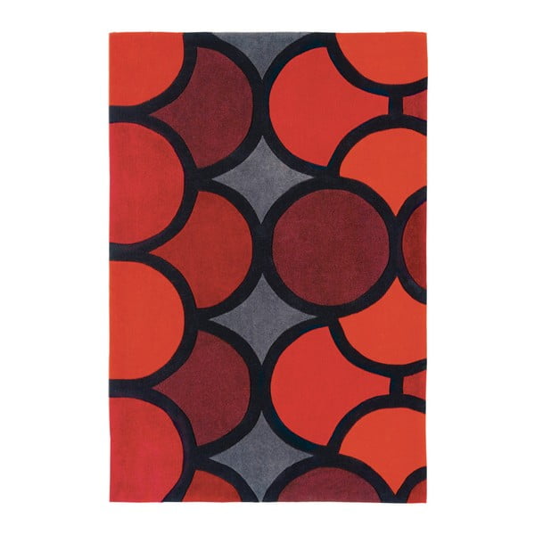 Czerwony dywan Asiatic Carpets Harlequin Waves, 150 x 90 cm