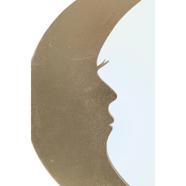 Lustro ścienne z detalami z kolorze złota Mauro Ferretti Moon, ø 72,5 cm-image-4