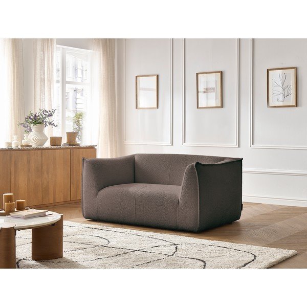 Brązowa sofa z materiału bouclé 170 cm Giorgia – Bobochic Paris-image-1