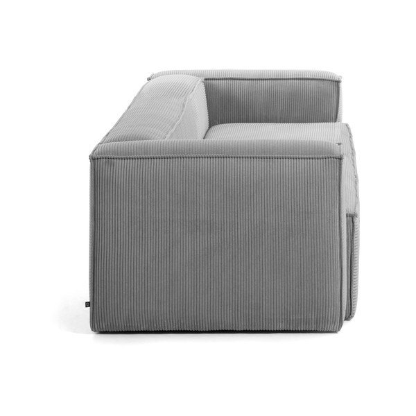 Szara sztruksowa sofa 240 cm Blok – Kave Home-image-3